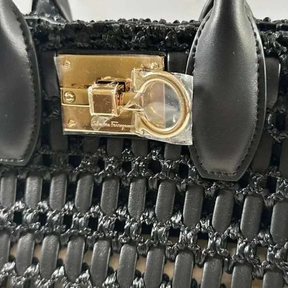 Ferragamo Studio Woven Leather Box Bag - Picture 3 of 5